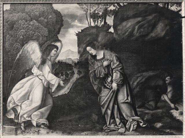Bulloz — Girolamo da Treviso il Giovane - sec. XVI - Agar e Ismaele nel deserto confortati dall'angelo — insieme